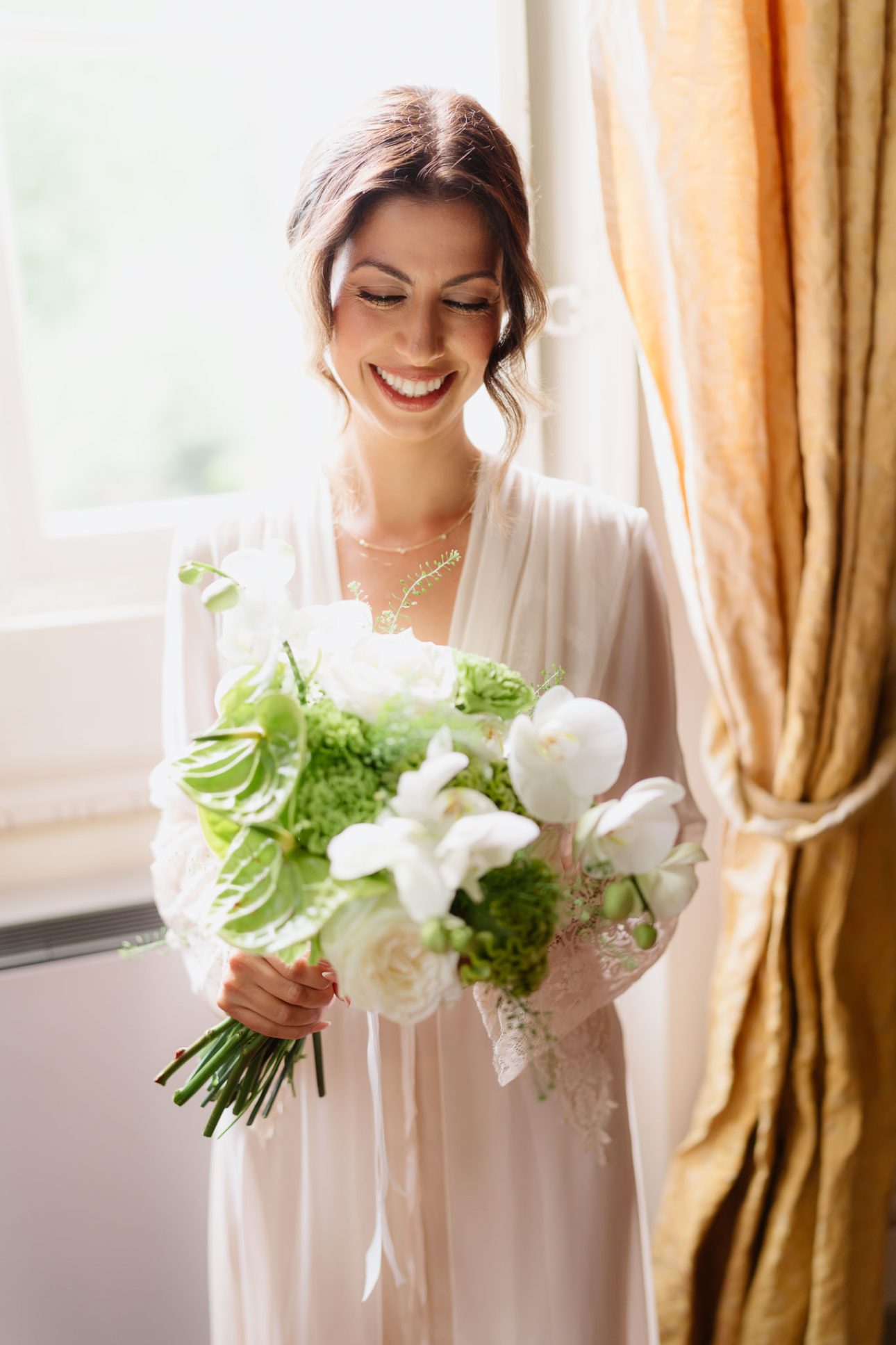 Bridal makeup and hair luxury destination wedding Italy